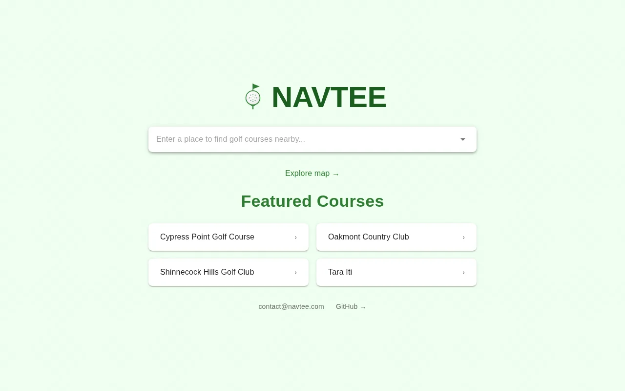 Navtee – Golf course directory and navigation app