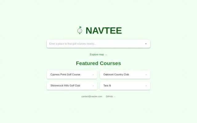 Navtee – Golf course directory and navigation app