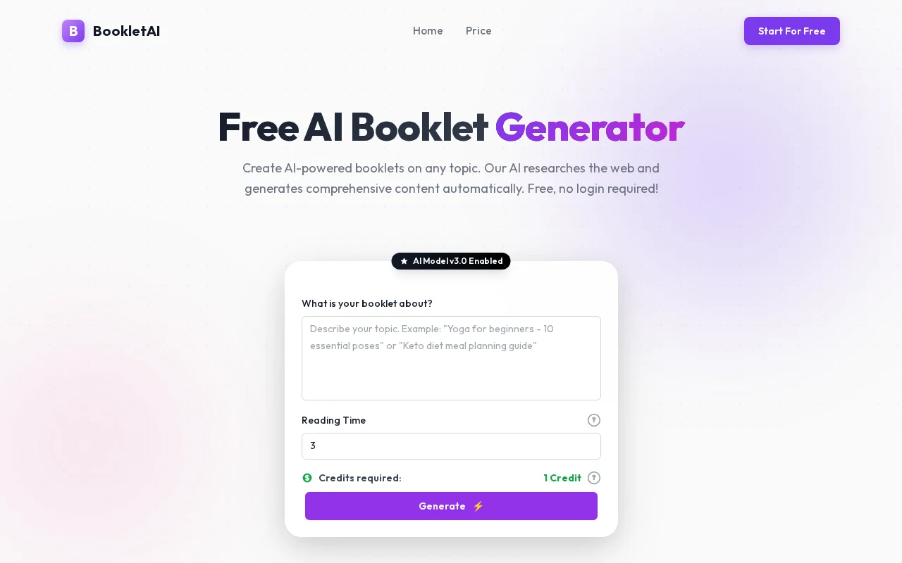 Booklet AI – AI-Powered Digital Flipbook Creator