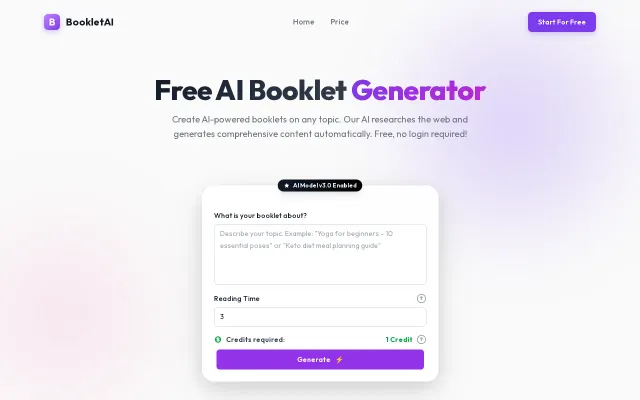 Booklet AI – AI-Powered Digital Flipbook Creator