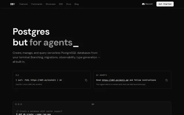 DB9 – Postgres, but for Agents