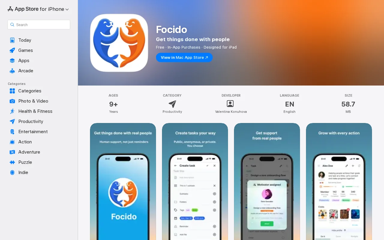 Focido – social to-do where real people nudge you to finish tasks