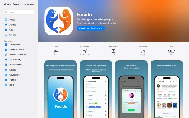 Focido – social to-do where real people nudge you to finish tasks