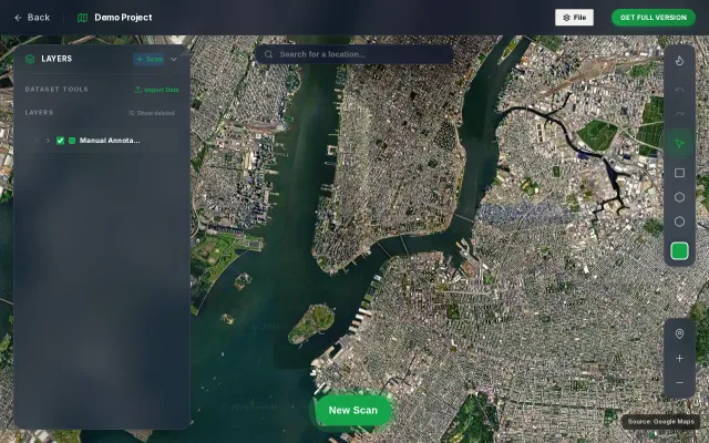Detect any object in satellite imagery using a text prompt