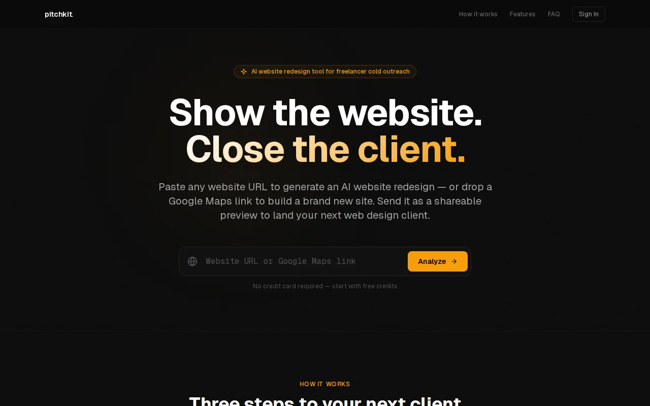 Pitchkit – Send a website redesign instead of cold calling