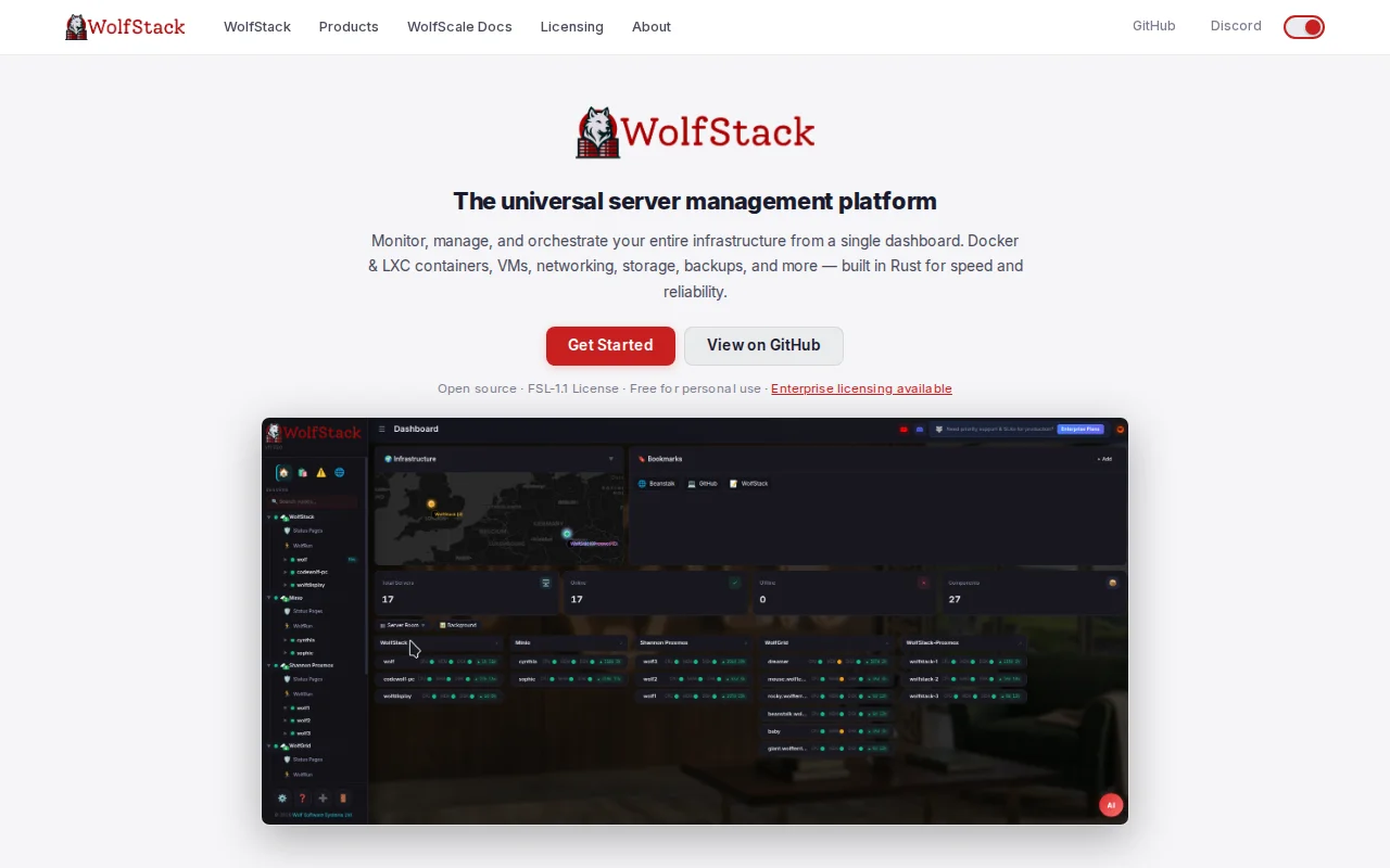 WolfStack – Proxmox-like server management in a single Rust binary