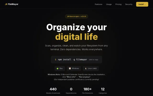 FileMayor – A zero-dependency, local-first file organization engine