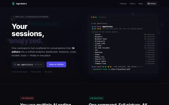 Agentlytics – See stats from all your AI coding agents (100% local)