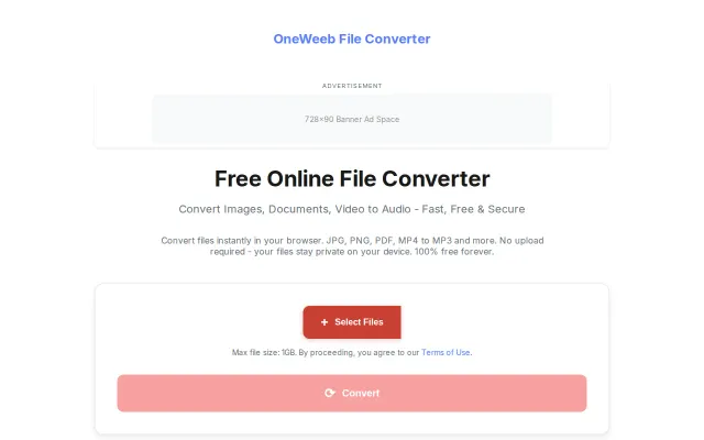 File converter that works with your Wi-Fi turned off