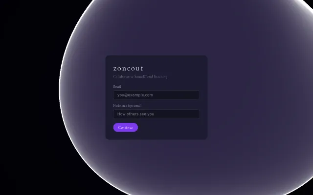 Zoneout – collaborative SoundCloud listening rooms