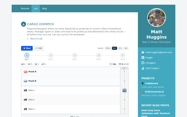 Cargo Dispatch – a programming puzzle game about warehouse automation