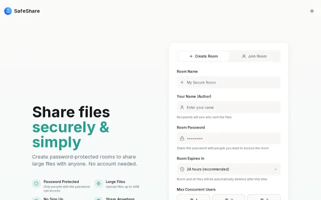 SafeShare – A minimal, privacy-first file sharing platform