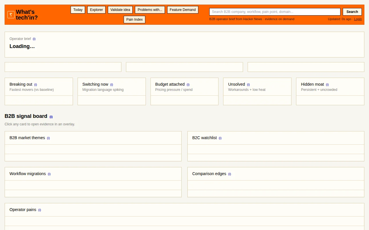 Free market intelligence tool, analyze HN, find users pain points