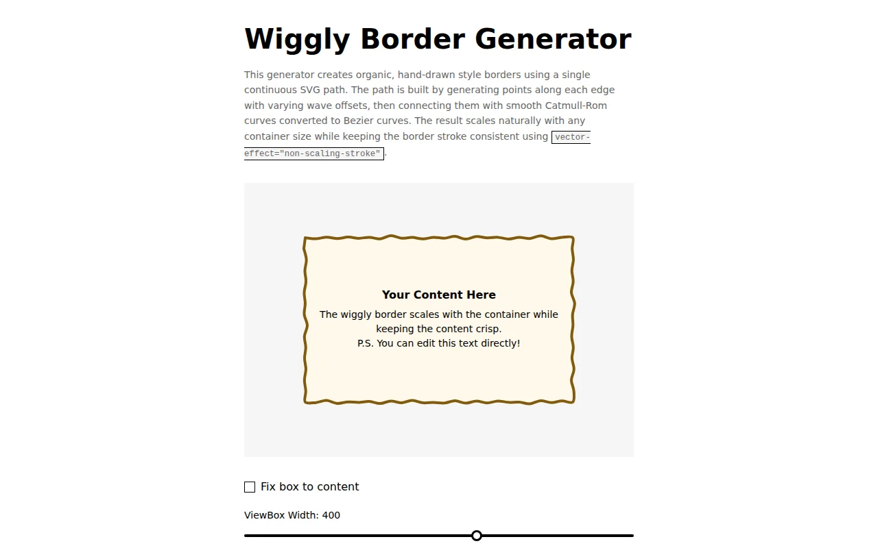Wiggly border generator (somewhat responsive)