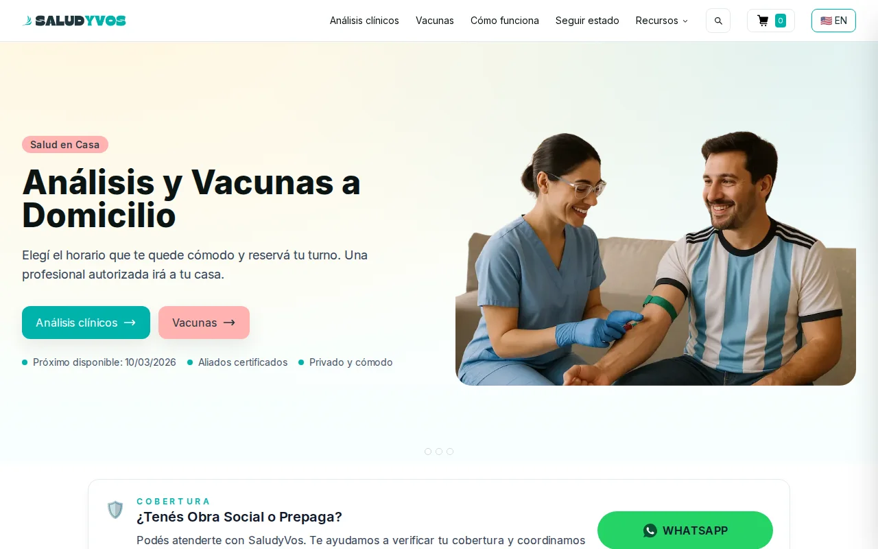 SaludyVos – Book lab tests with home sample collection in Buenos Aires