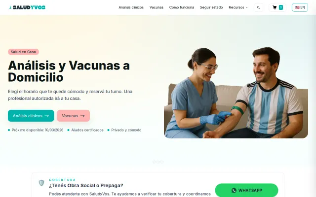 SaludyVos – Book lab tests with home sample collection in Buenos Aires