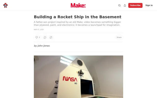 Make: featured my blog post on their new Substack