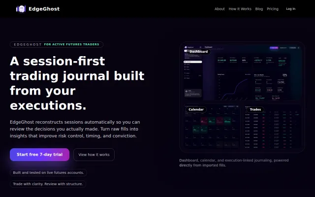 EdgeGhost – Reconstruct futures trading sessions from execution logs