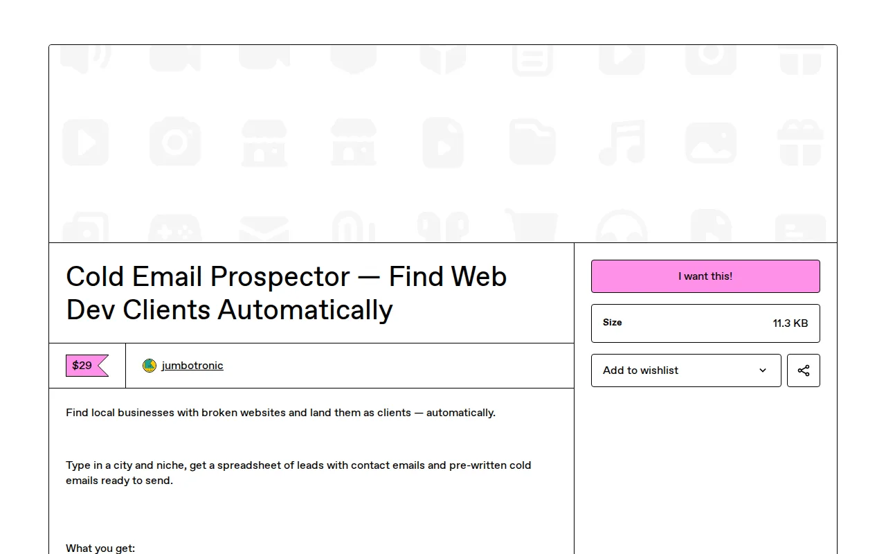 Script that finds local businesses with bad websites and cold emails