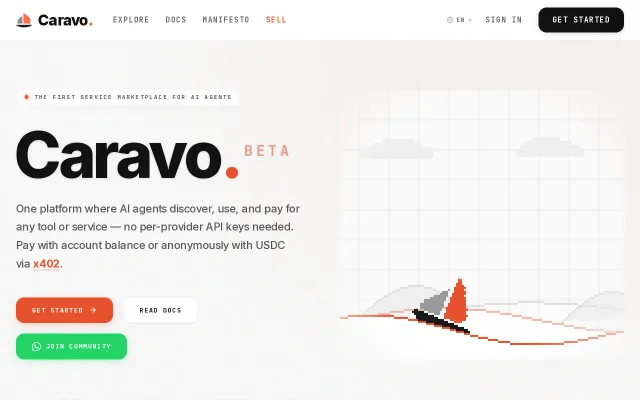Service marketplace for AI agents, 300 APIs and data sources