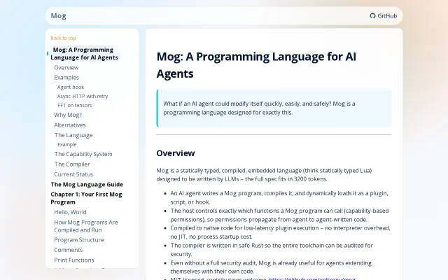 The Mog Programming Language