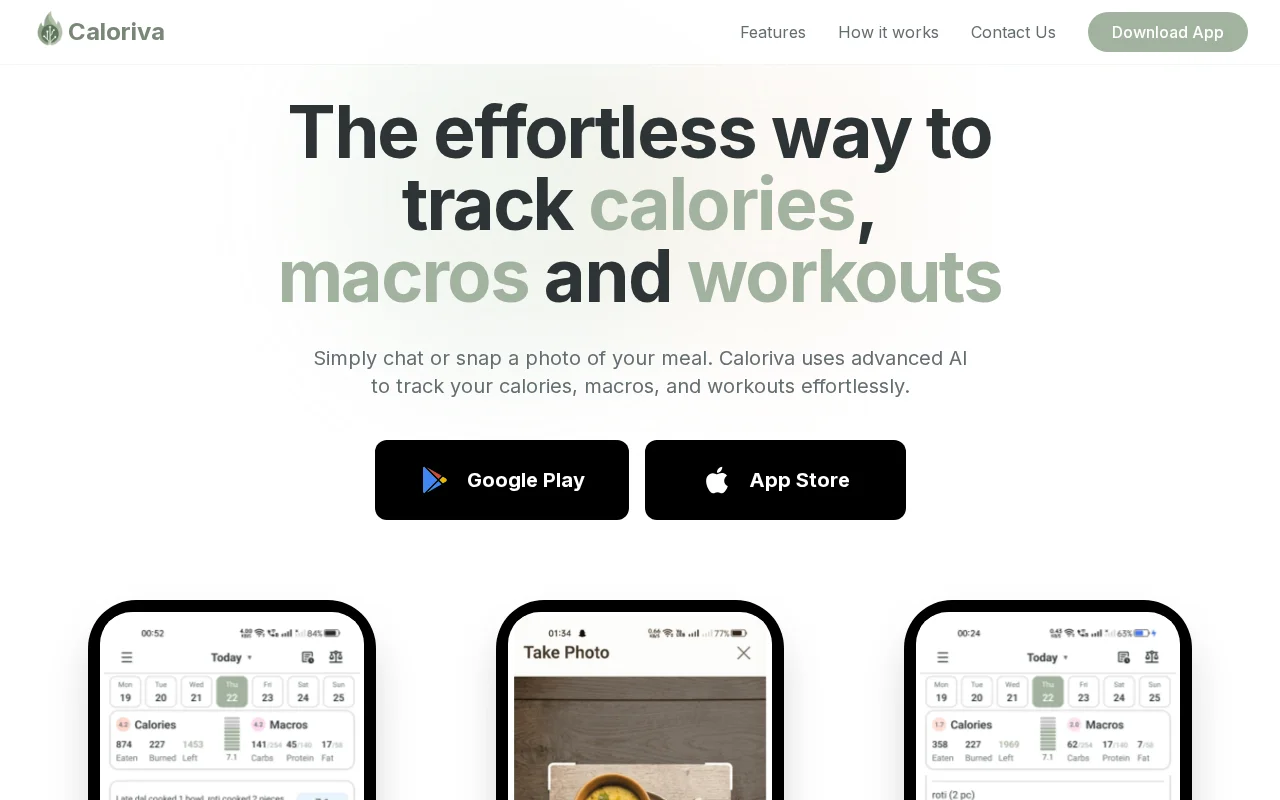 Caloriva – A calorie tracker that actually understands