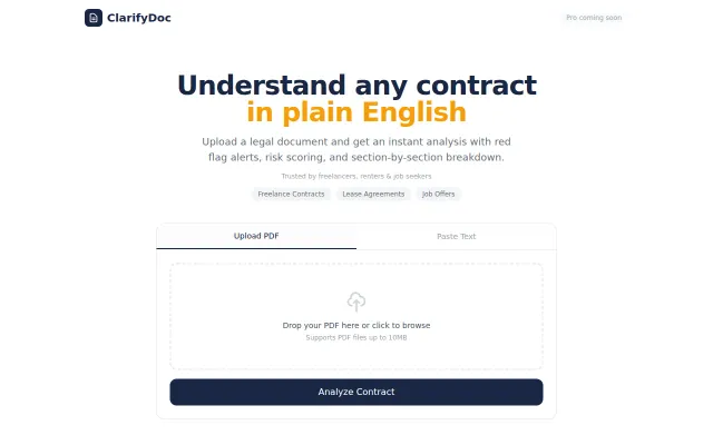 ClarifyDoc – explains contracts in plain English