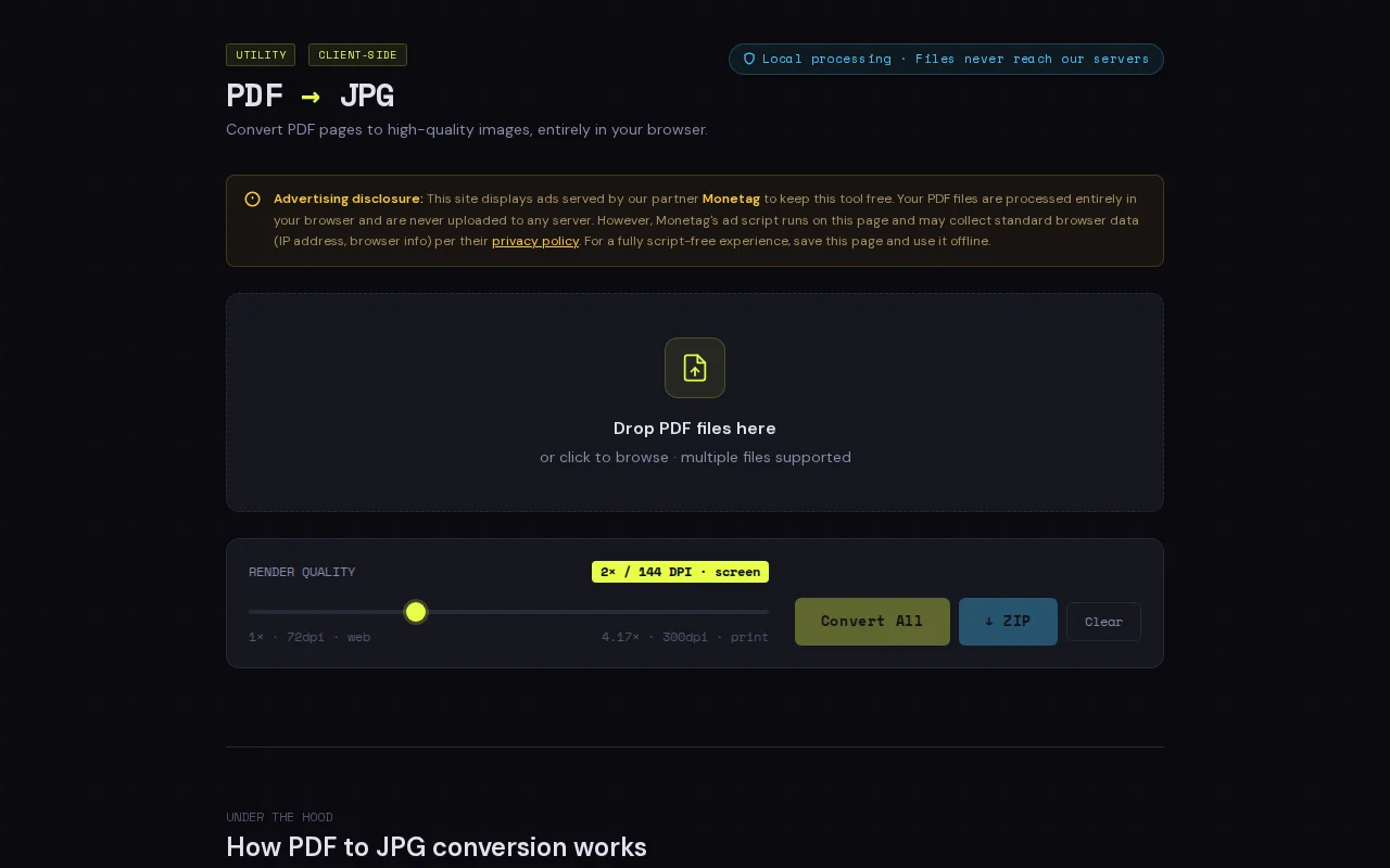 PDF to JPG converter that runs in the browser (no uploads)