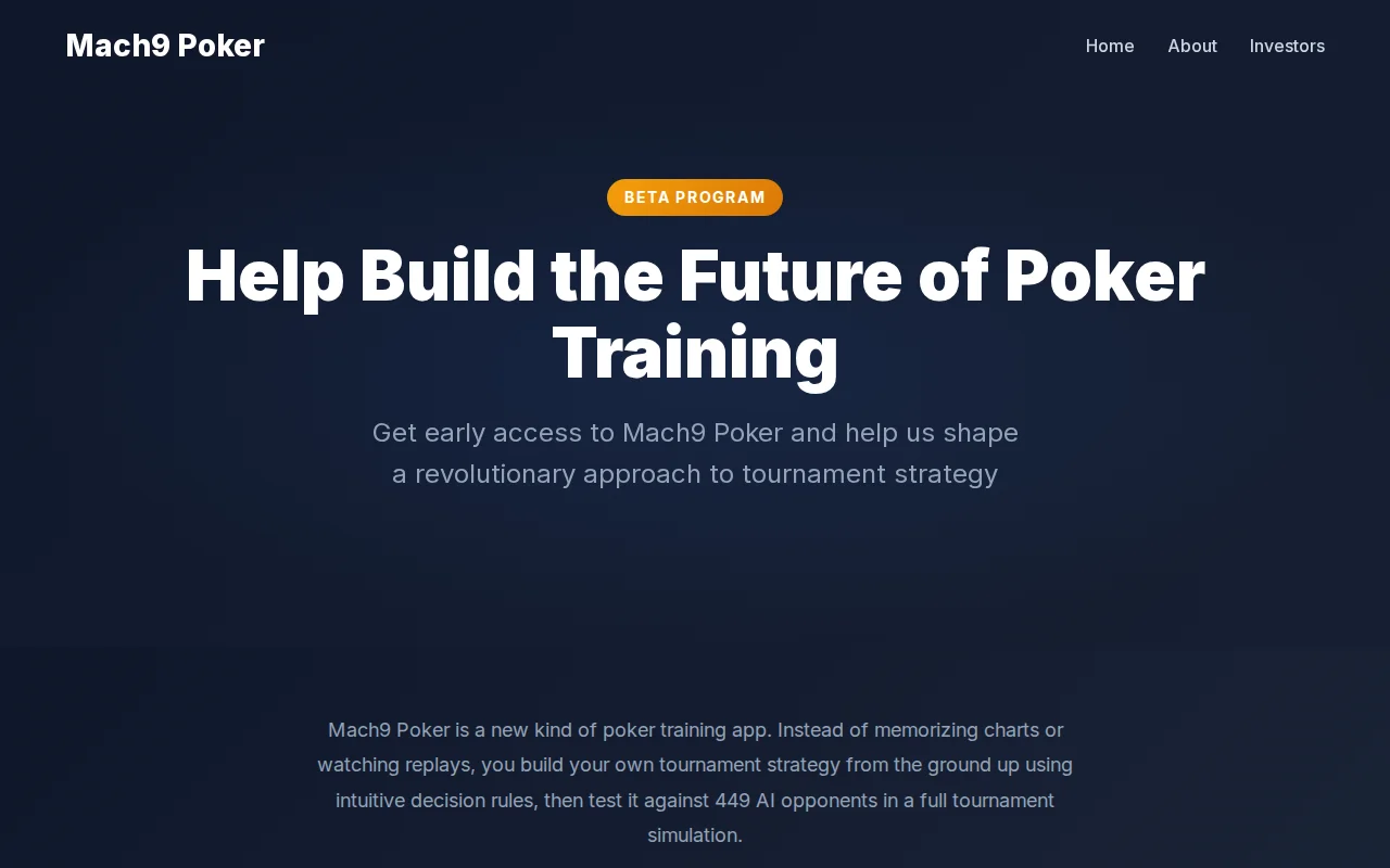 Mach9 Poker Beta