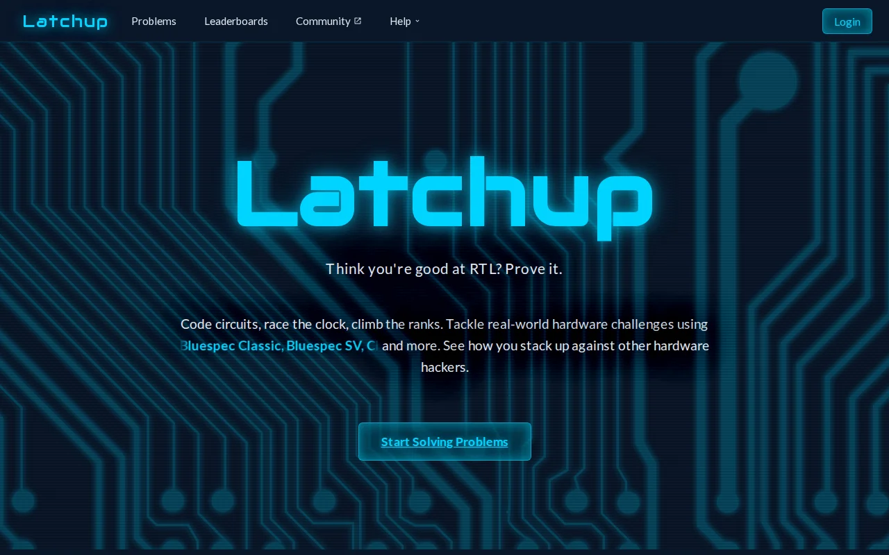 Latchup – Competitive programming for hardware description languages