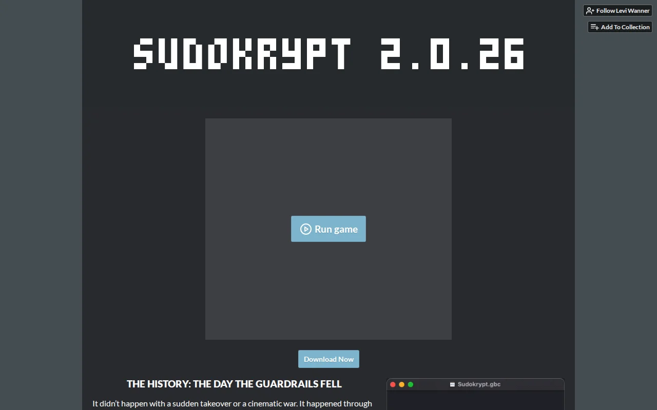 Sudokrypt – A brutalist GBC puzzle game with a custom 4x8 engine