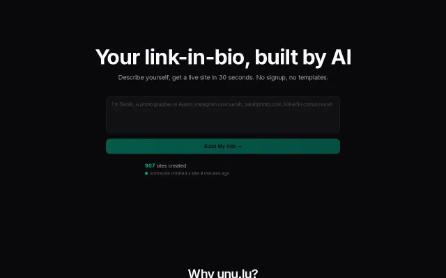 Sites that publish instantly and expire if unclaimed