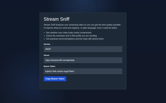 Streamsniff – diagnose and fix your streaming video quality
