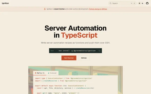 Server Automation in TypeScript