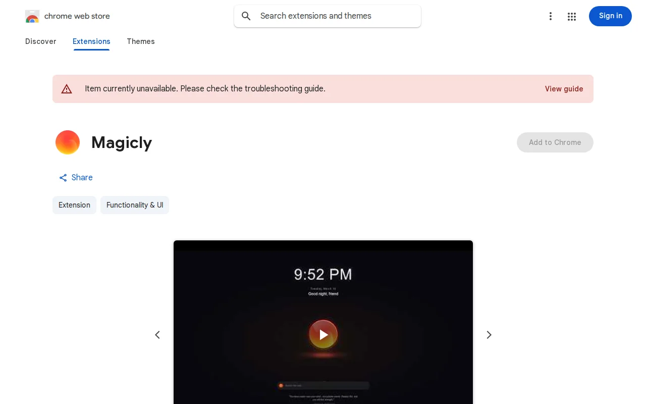 Magicly – an aesthetic new tab with a magic orb