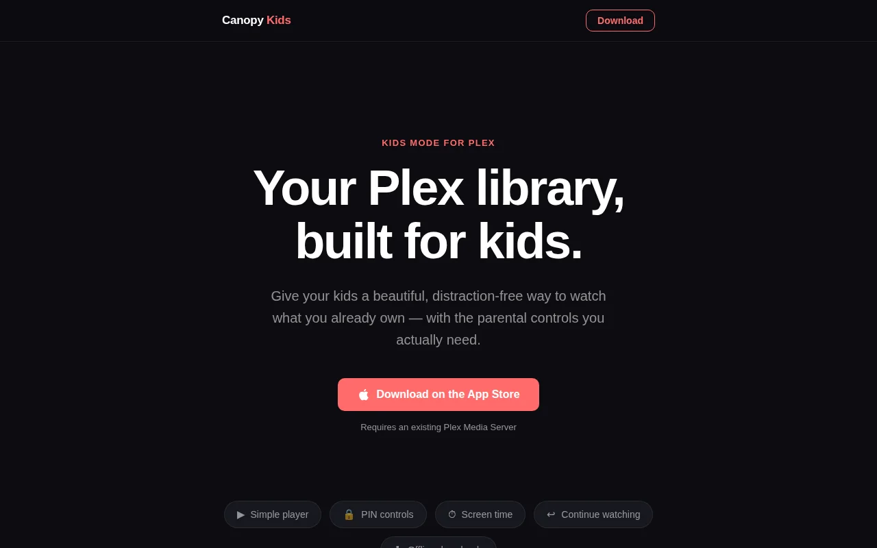 Canopy – A kid-friendly Plex client for iOS