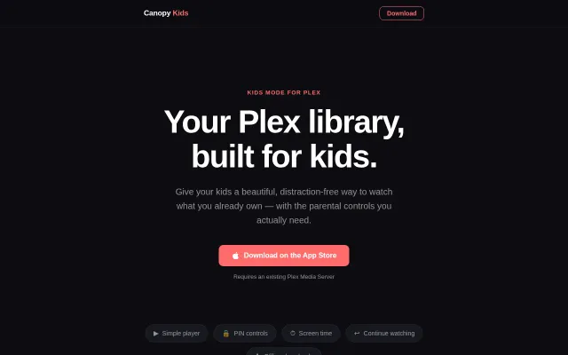 Canopy – A kid-friendly Plex client for iOS