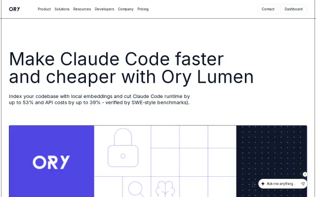 Ory Lumen - faster, cheaper Claude Code with local semantic code search