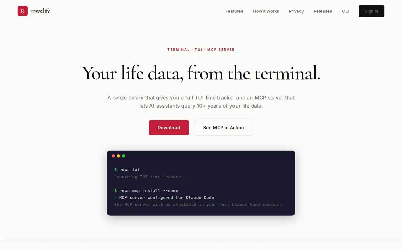 A fictional programmer's life, hour by hour – ask Claude via MCP