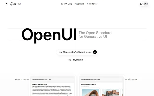 OpenUI – A code-like rendering spec for Generative UI