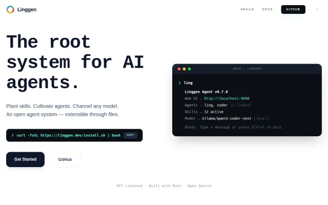 Linggen – Open agent system in Rust, any model, file-based