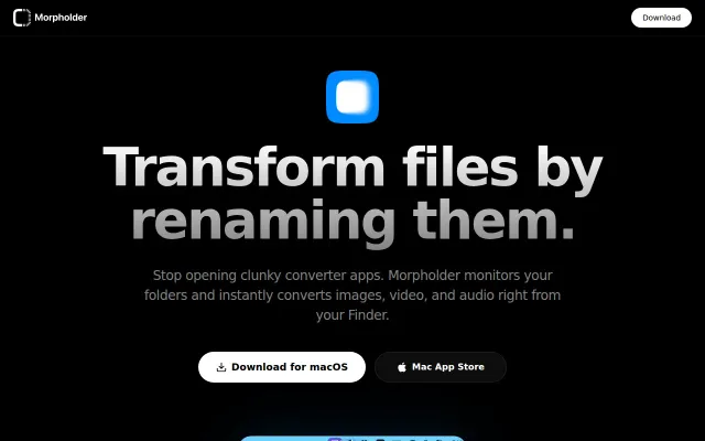 I built a Mac app that converts files when you rename them