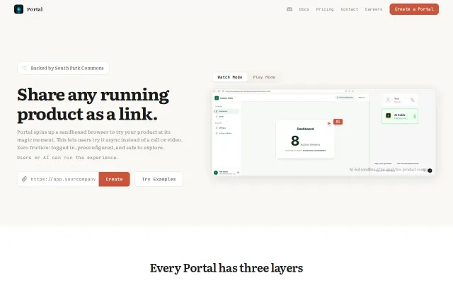 Portal (SPC F25) – Try products with browser session sandboxes
