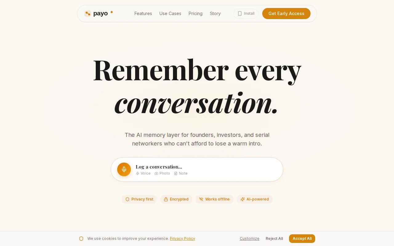 Payo – I got tired of losing contacts at conferences, so I built