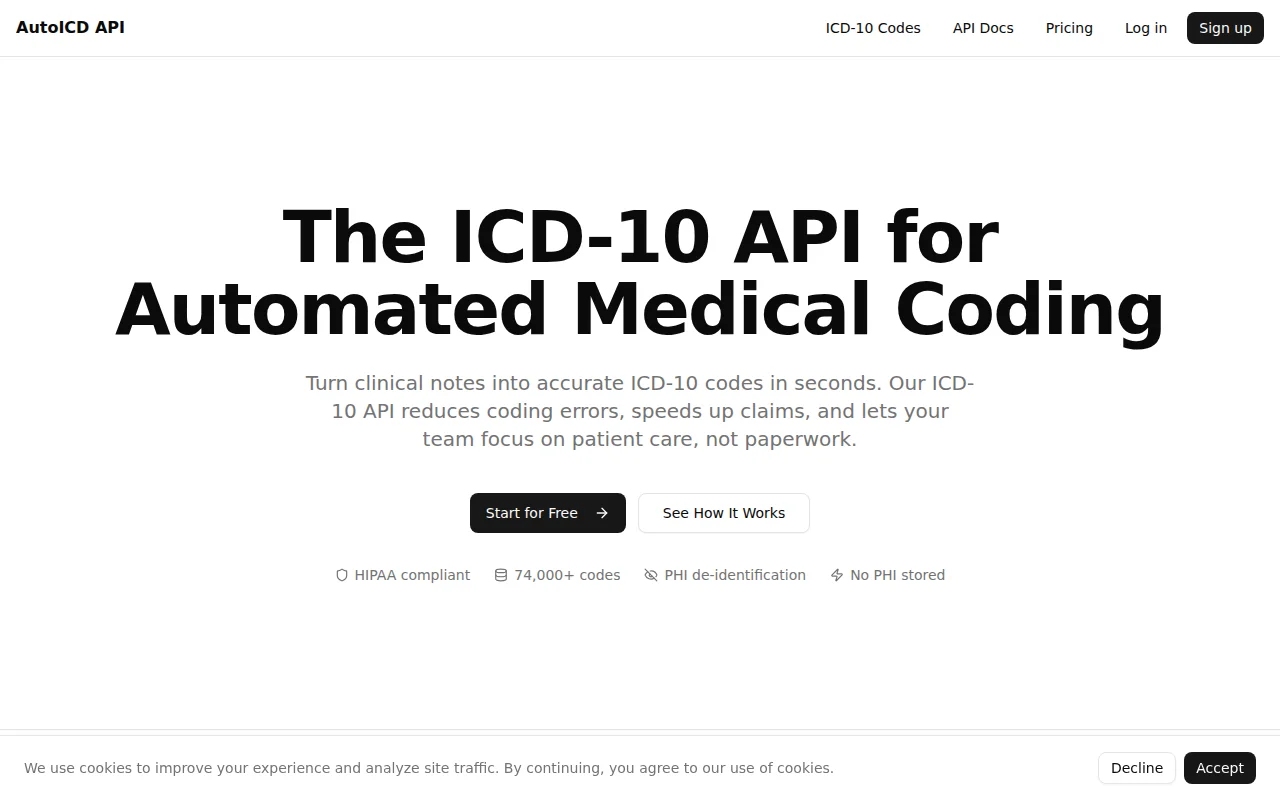 AutoICD API – AI clinical coding platform for ICD-10 and SNOMED
