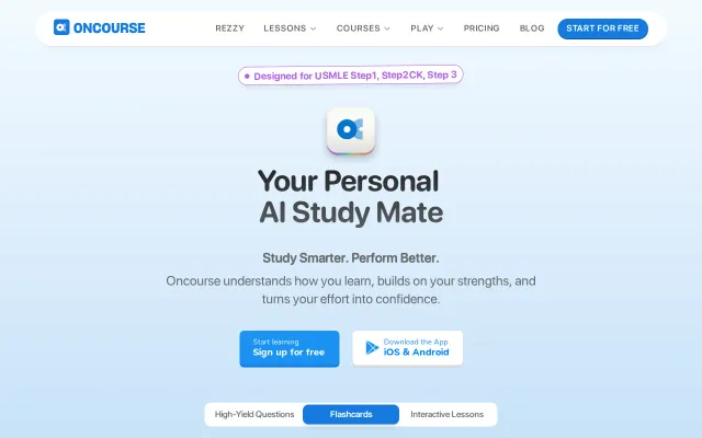 Oncourse AI – Personal AI Study Mate for Med Students