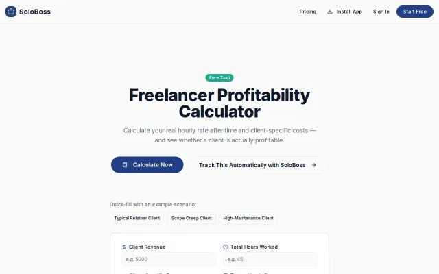Freelancer Profitability Calculator