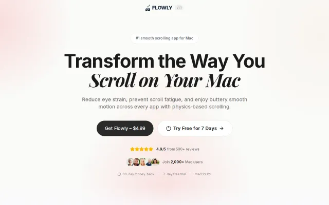 Flowly – Smooth scrolling for third-party mice on macOS