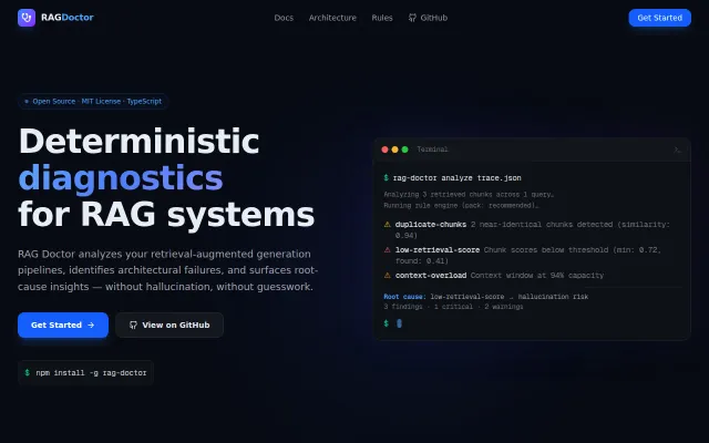 RAG Doctor – CLI tool to diagnose broken RAG pipelines