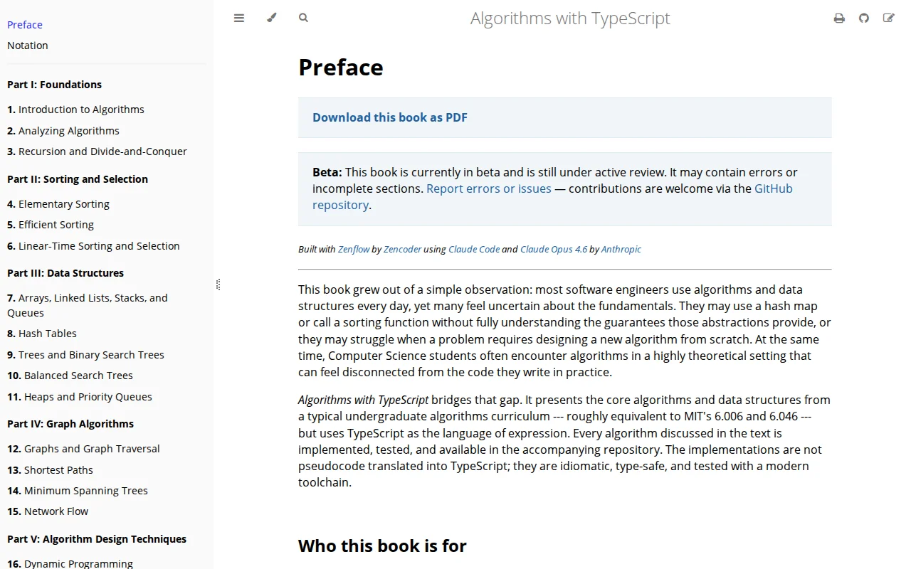 Algorithms and Data Structures in TypeScript – Free Book (~400 Pages)
